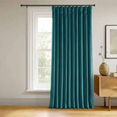 Everglade Teal Signature Extra Wide Velvet Blackout Curtain
