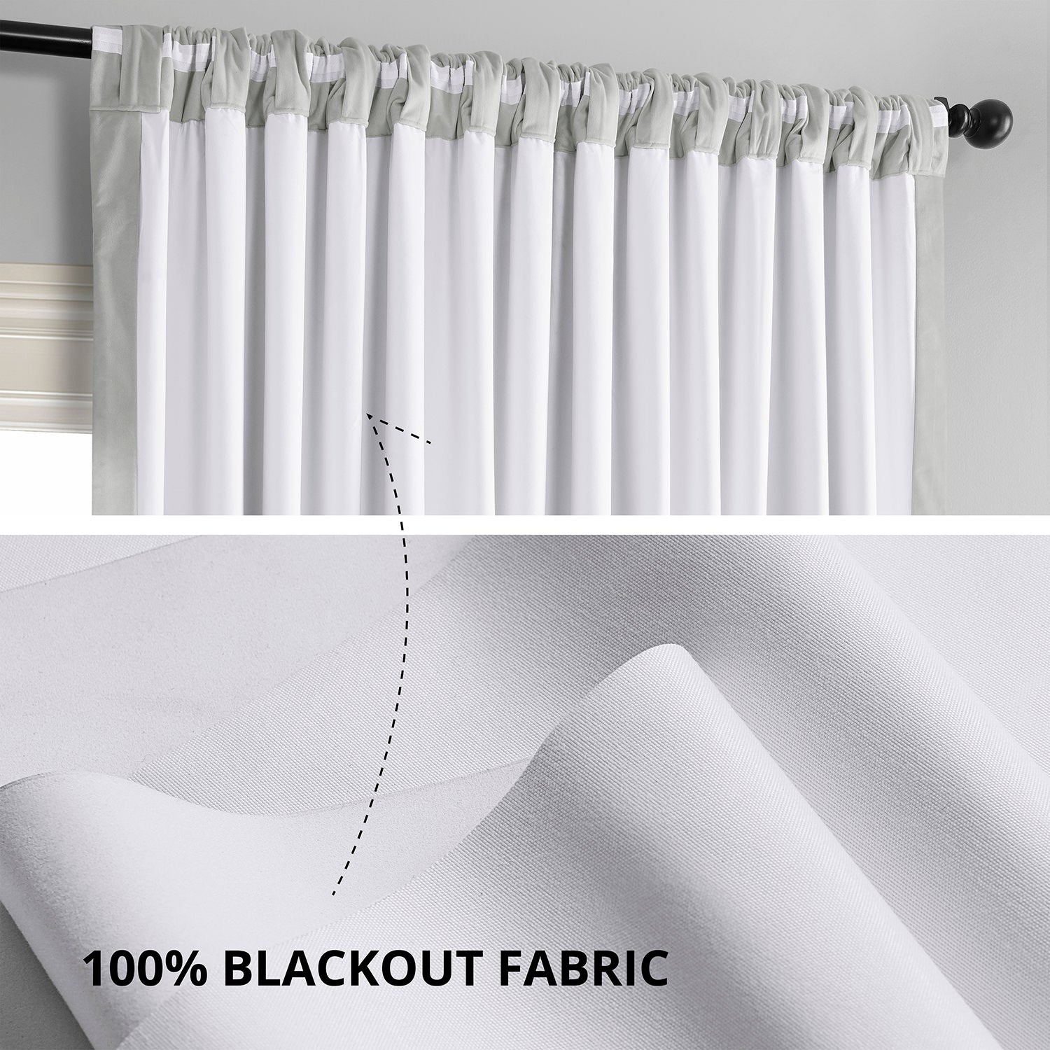 Reflection Grey Signature Extra Wide Velvet Blackout Curtain