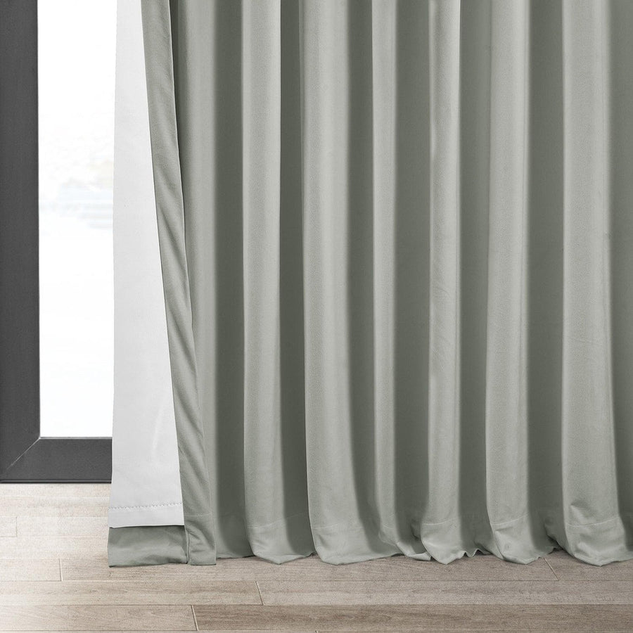 Reflection Grey Signature Extra Wide Velvet Blackout Curtain - HalfPriceDrapes.com
