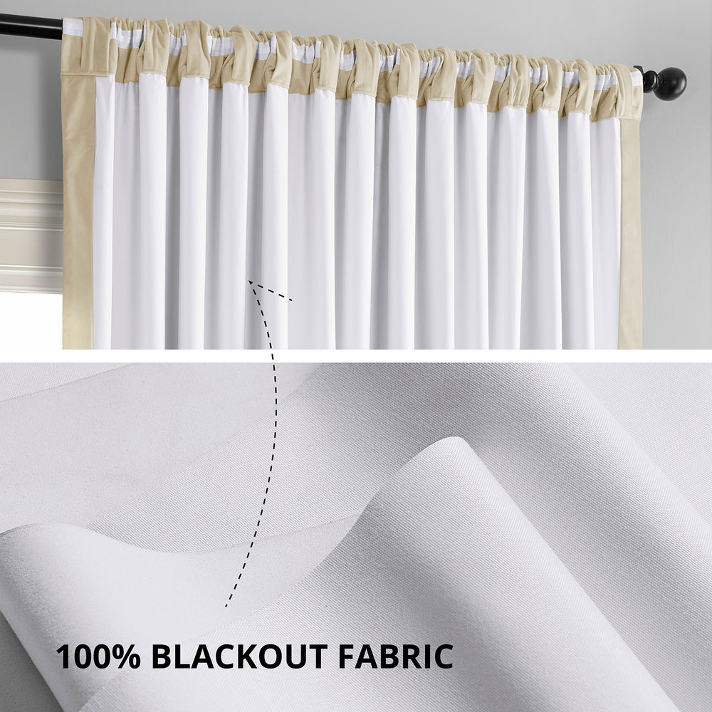Neutral Ground Signature Extra Wide Velvet Blackout Curtain
