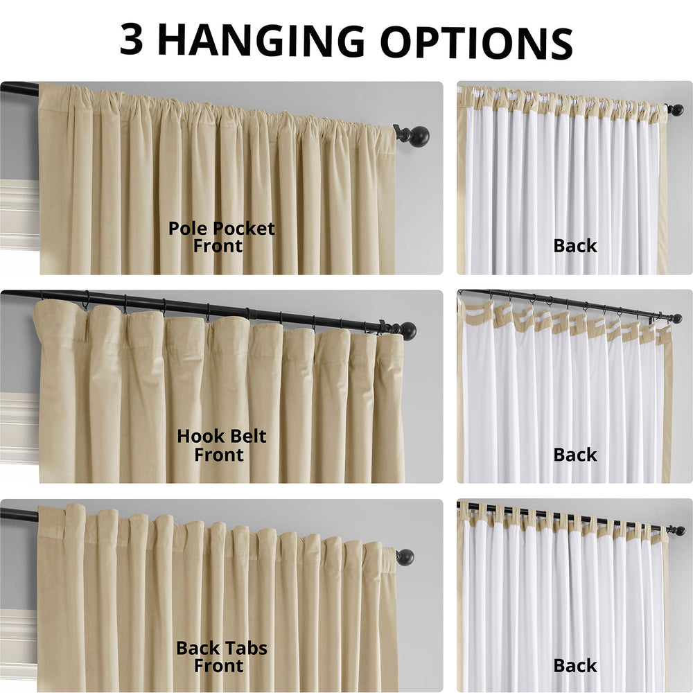 Neutral Ground Signature Extra Wide Velvet Blackout Curtain