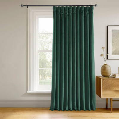 Blackforest Green Signature Extra Wide Velvet Blackout Curtain