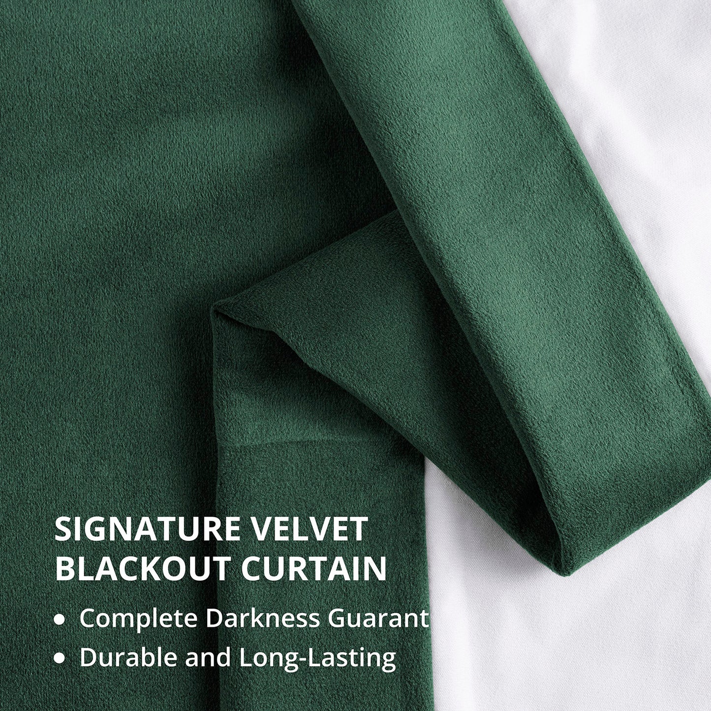 Blackforest Green Signature Extra Wide Velvet Blackout Curtain