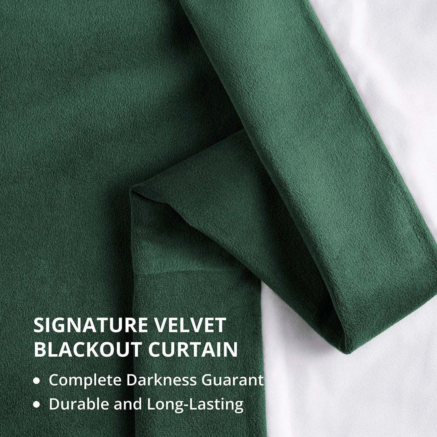 Blackforest Green Signature Extra Wide Velvet Blackout Curtain