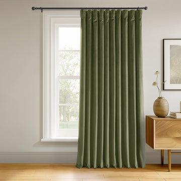 Hunter Green Signature Extra Wide Velvet Blackout Curtain
