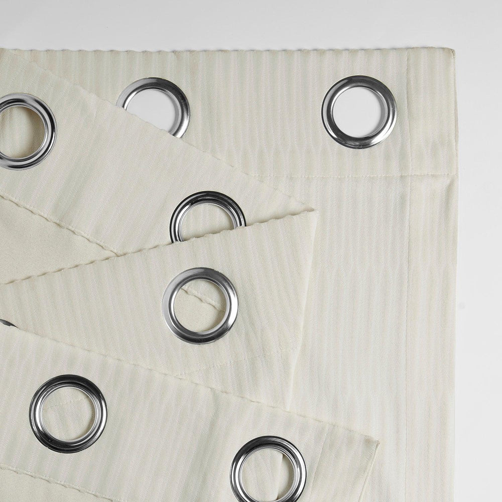 Ivory Grommet Lounge Embossed Velvet Curtain - HalfPriceDrapes.com