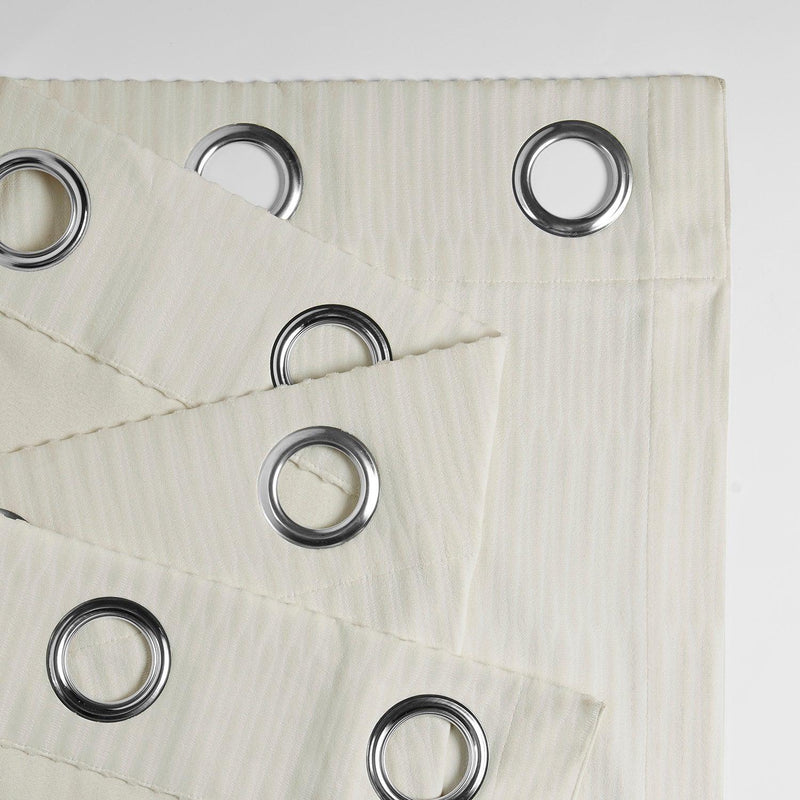 Ivory Grommet Lounge Embossed Velvet Curtain - HalfPriceDrapes.com