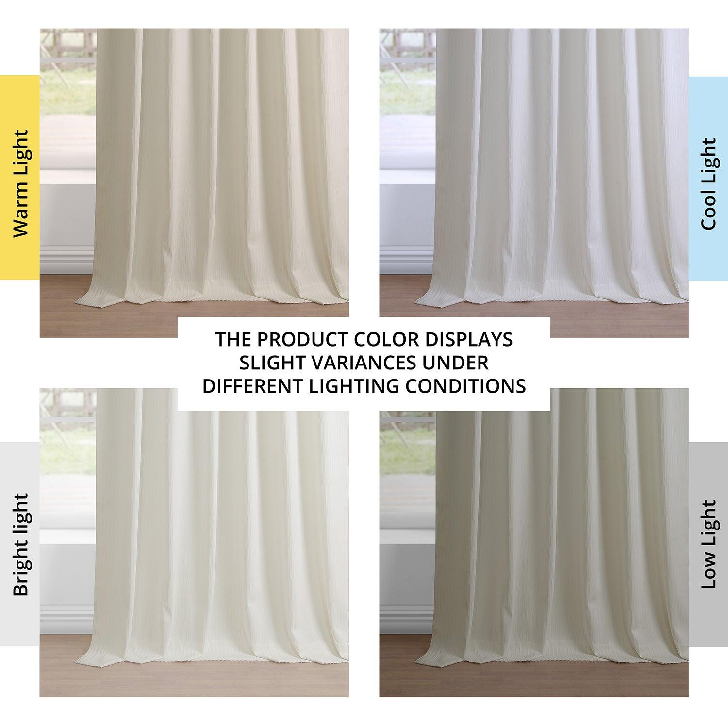 Ivory Lounge Embossed Velvet Curtain - HalfPriceDrapes.com