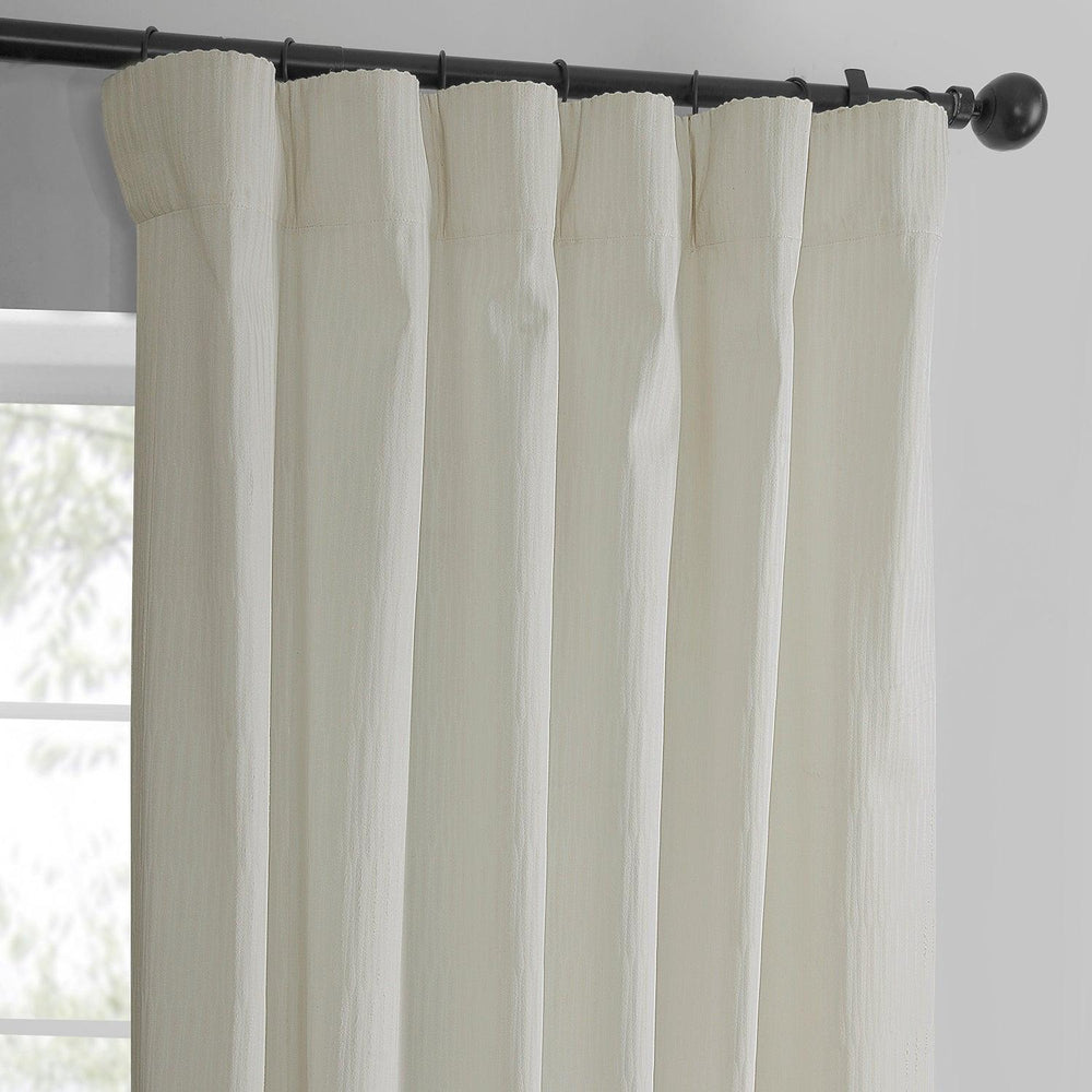 Ivory Lounge Embossed Velvet Curtain - HalfPriceDrapes.com