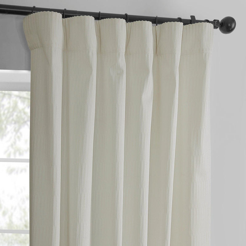 Ivory Lounge Embossed Velvet Curtain - HalfPriceDrapes.com