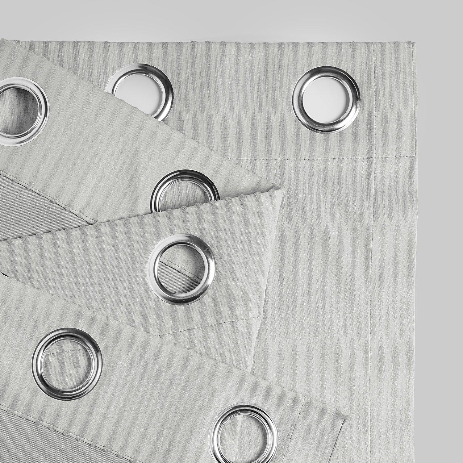 Silver Grommet Lounge Embossed Velvet Curtain - HalfPriceDrapes.com