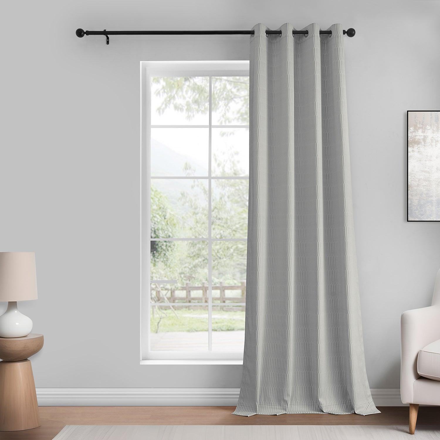 Silver Grommet Lounge Embossed Velvet Curtain - HalfPriceDrapes.com