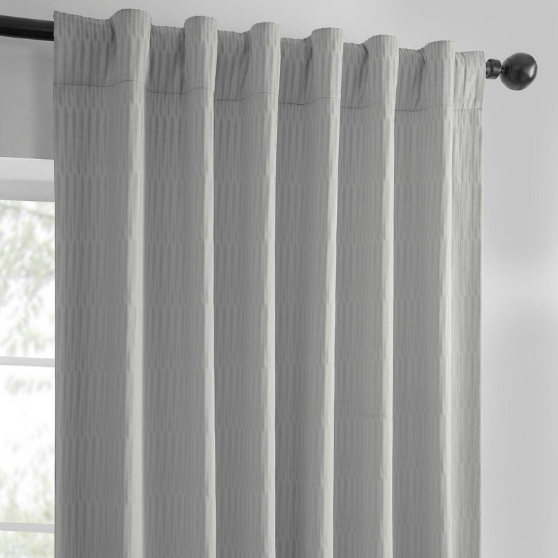 Silver Lounge Embossed Velvet Curtain - HalfPriceDrapes.com