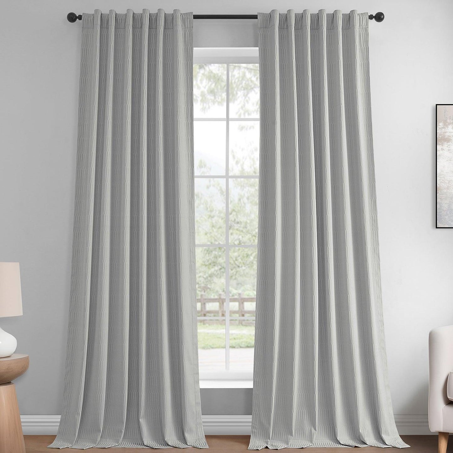 Silver Lounge Embossed Velvet Curtain - HalfPriceDrapes.com