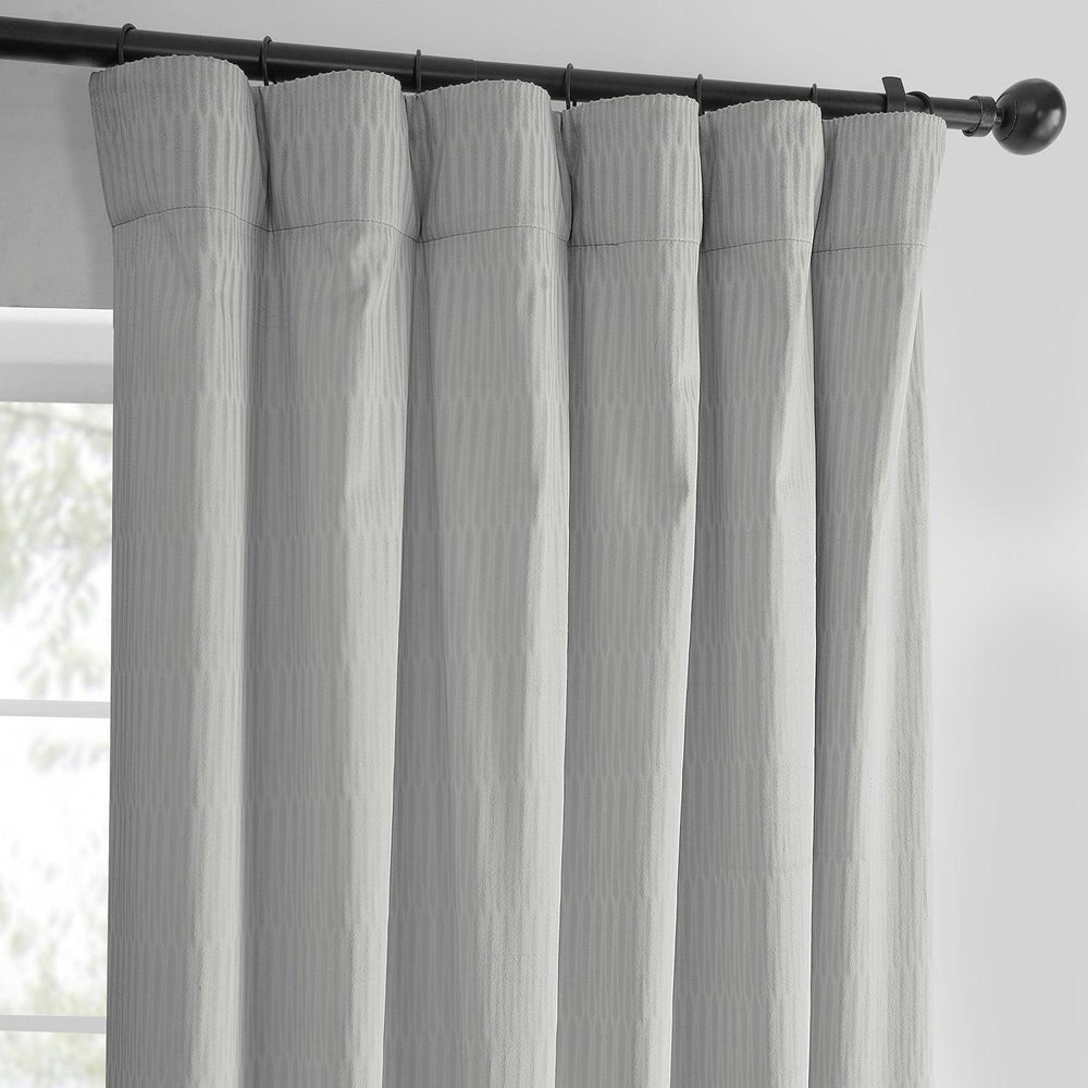 Silver Lounge Embossed Velvet Curtain - HalfPriceDrapes.com