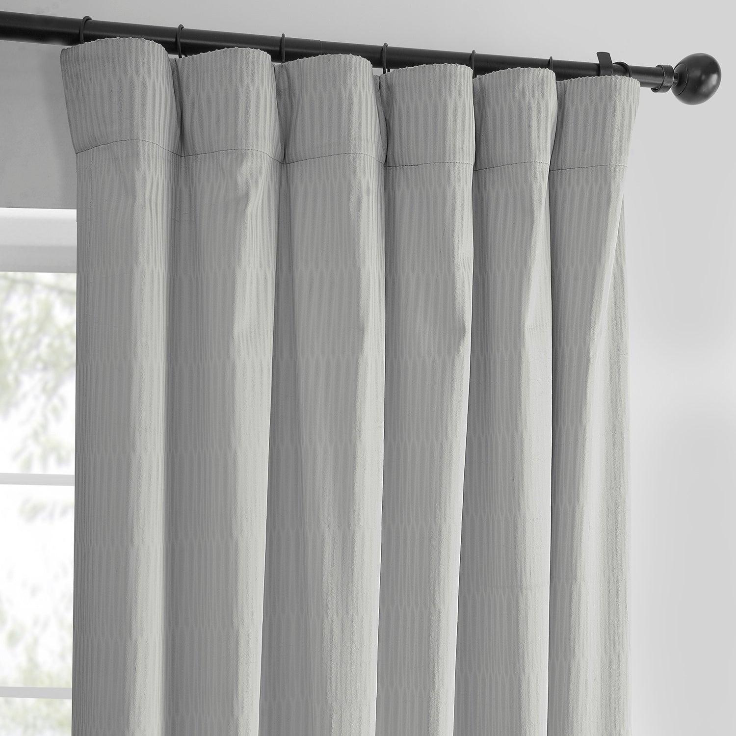 Silver Lounge Embossed Velvet Curtain - HalfPriceDrapes.com