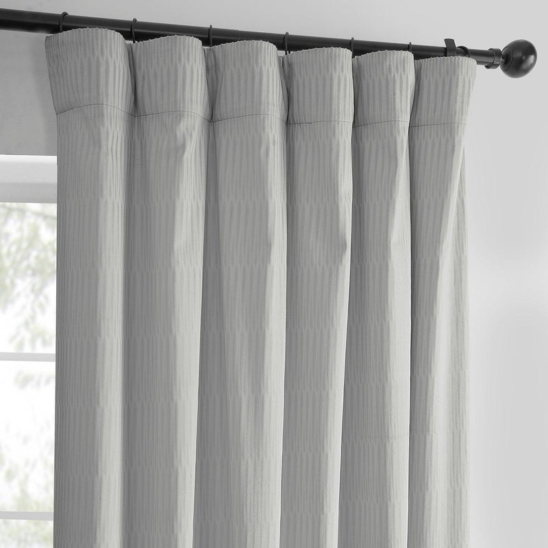 Silver Lounge Embossed Velvet Curtain - HalfPriceDrapes.com