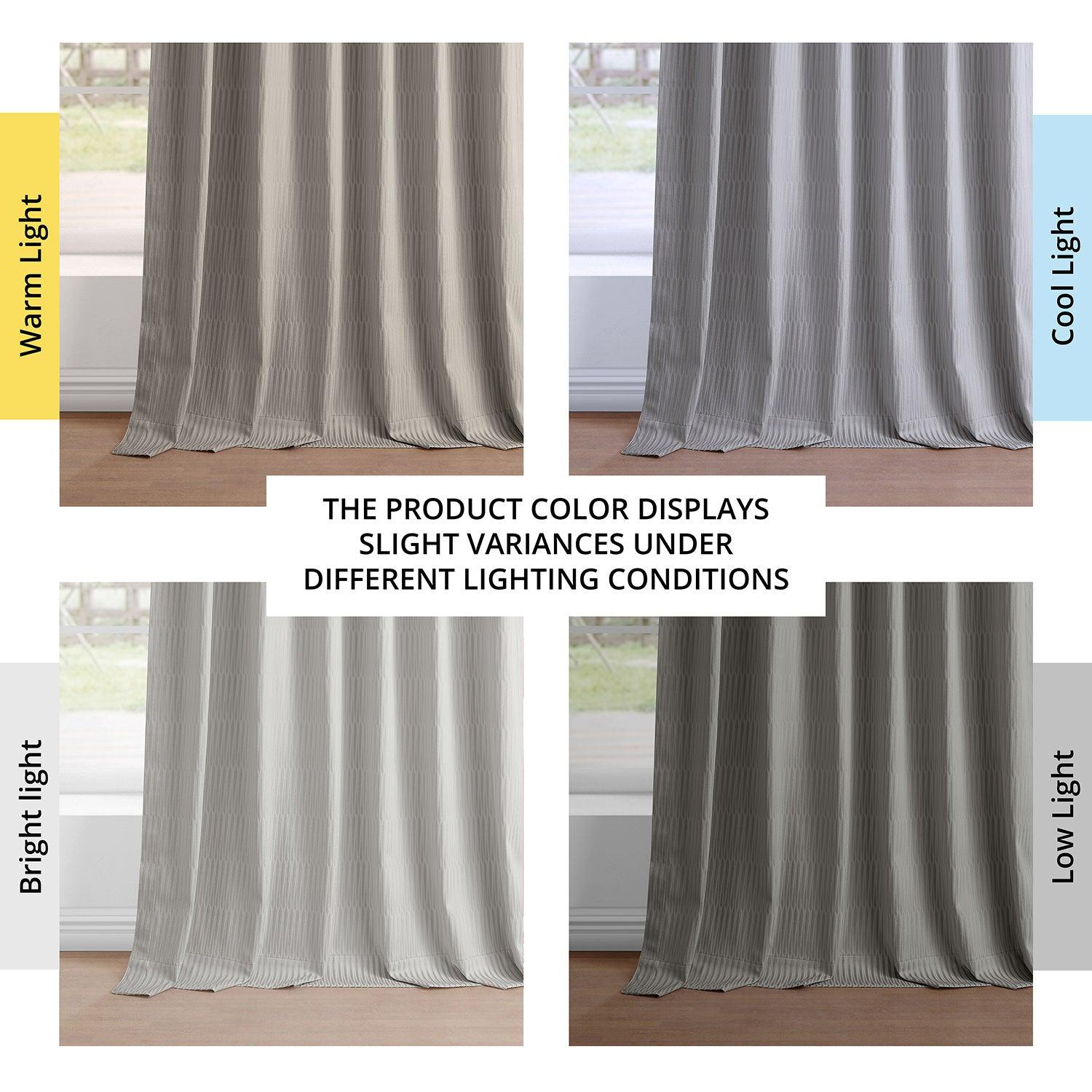 Pewter Lounge Embossed Velvet Curtain - HalfPriceDrapes.com