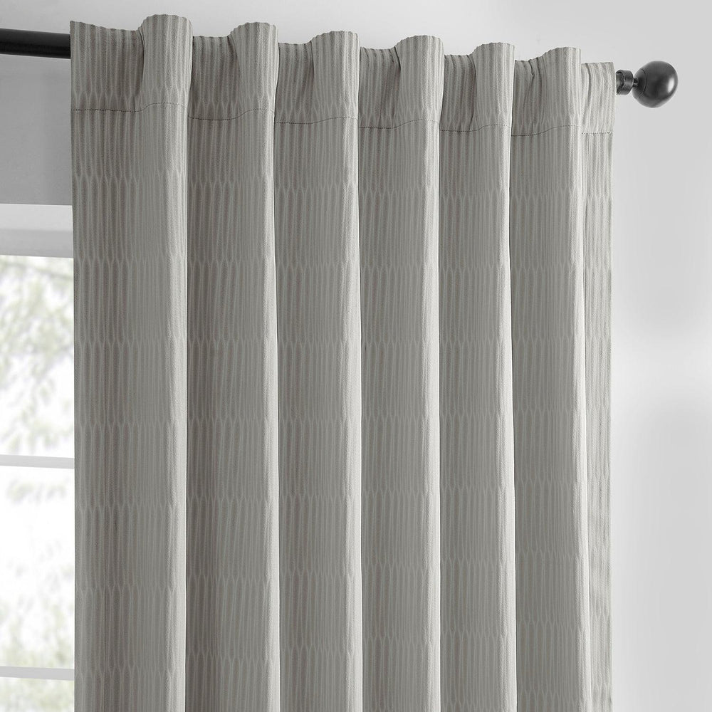 Pewter Lounge Embossed Velvet Curtain - HalfPriceDrapes.com