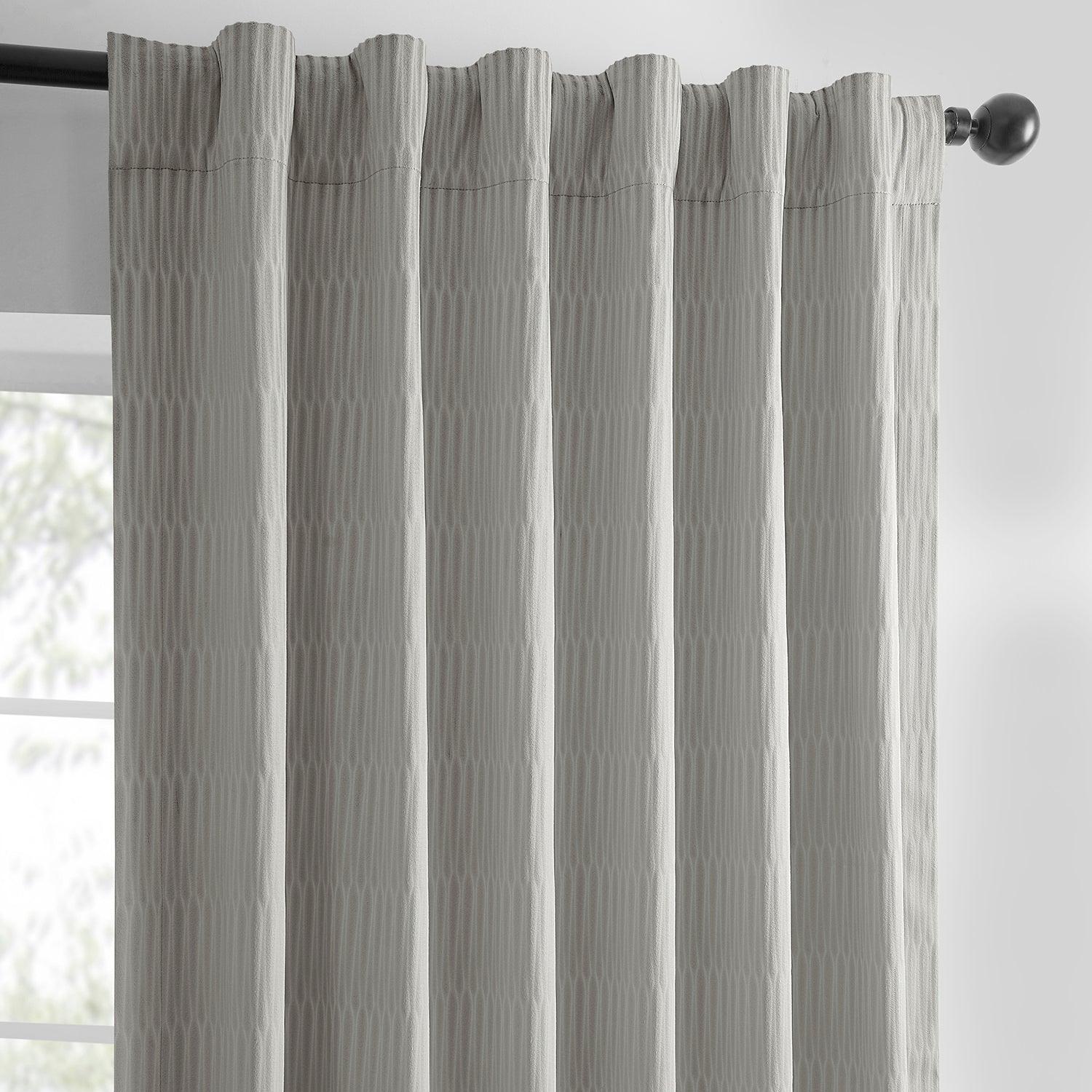 Pewter Lounge Embossed Velvet Curtain - HalfPriceDrapes.com