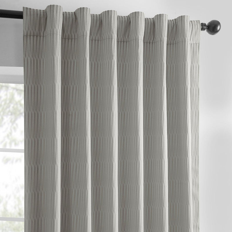 Pewter Lounge Embossed Velvet Curtain - HalfPriceDrapes.com