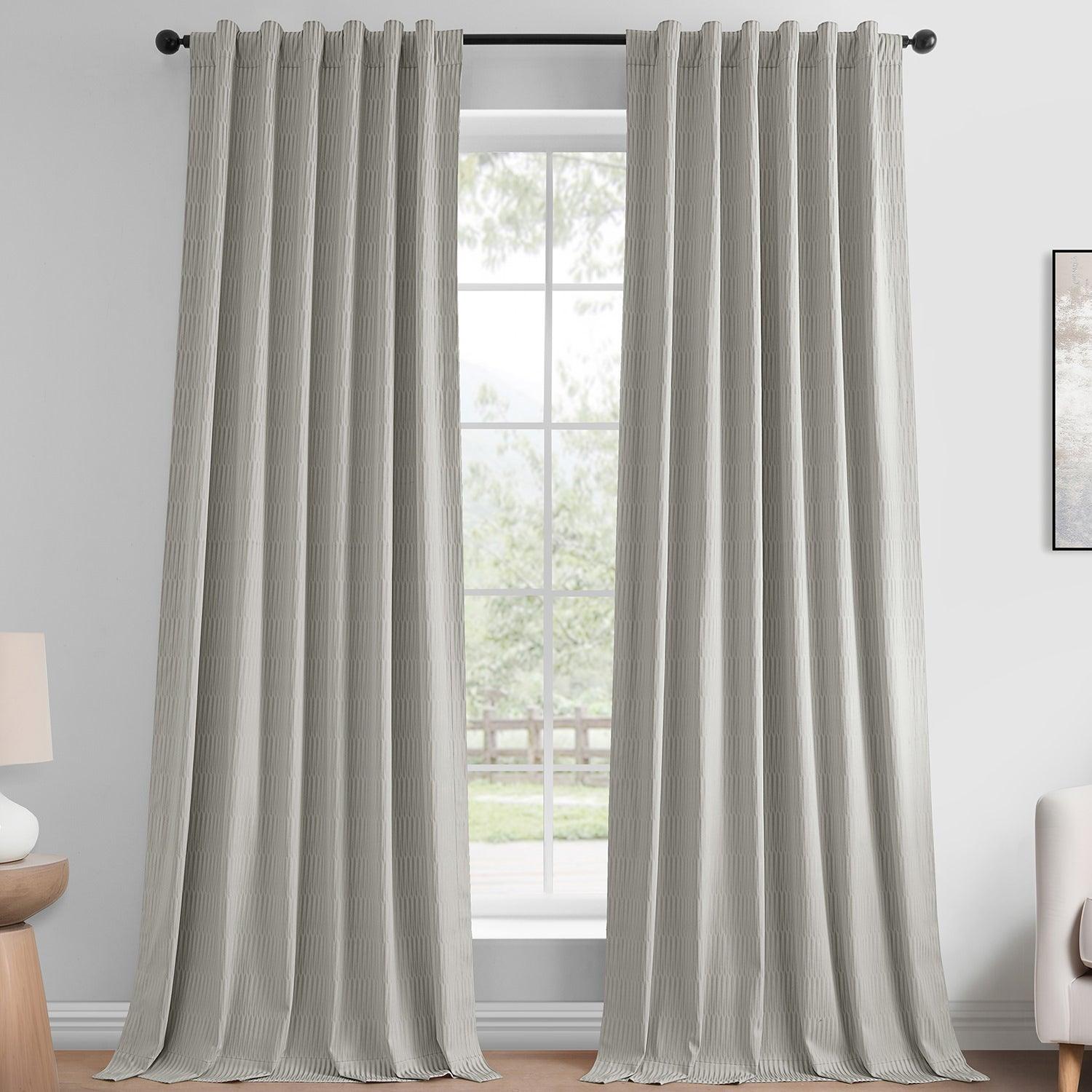 Pewter Lounge Embossed Velvet Curtain - HalfPriceDrapes.com