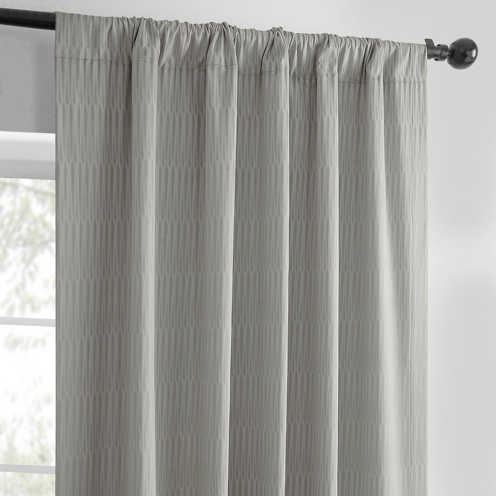 Pewter Lounge Embossed Velvet Curtain - HalfPriceDrapes.com