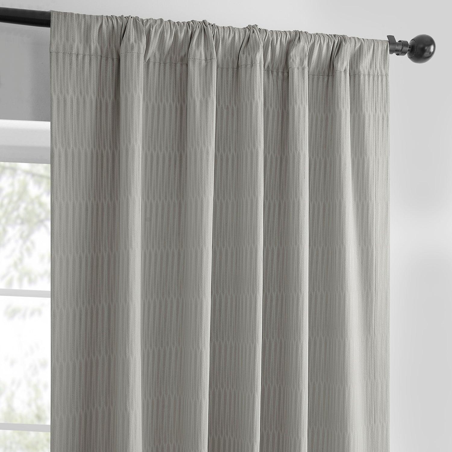Pewter Lounge Embossed Velvet Curtain - HalfPriceDrapes.com