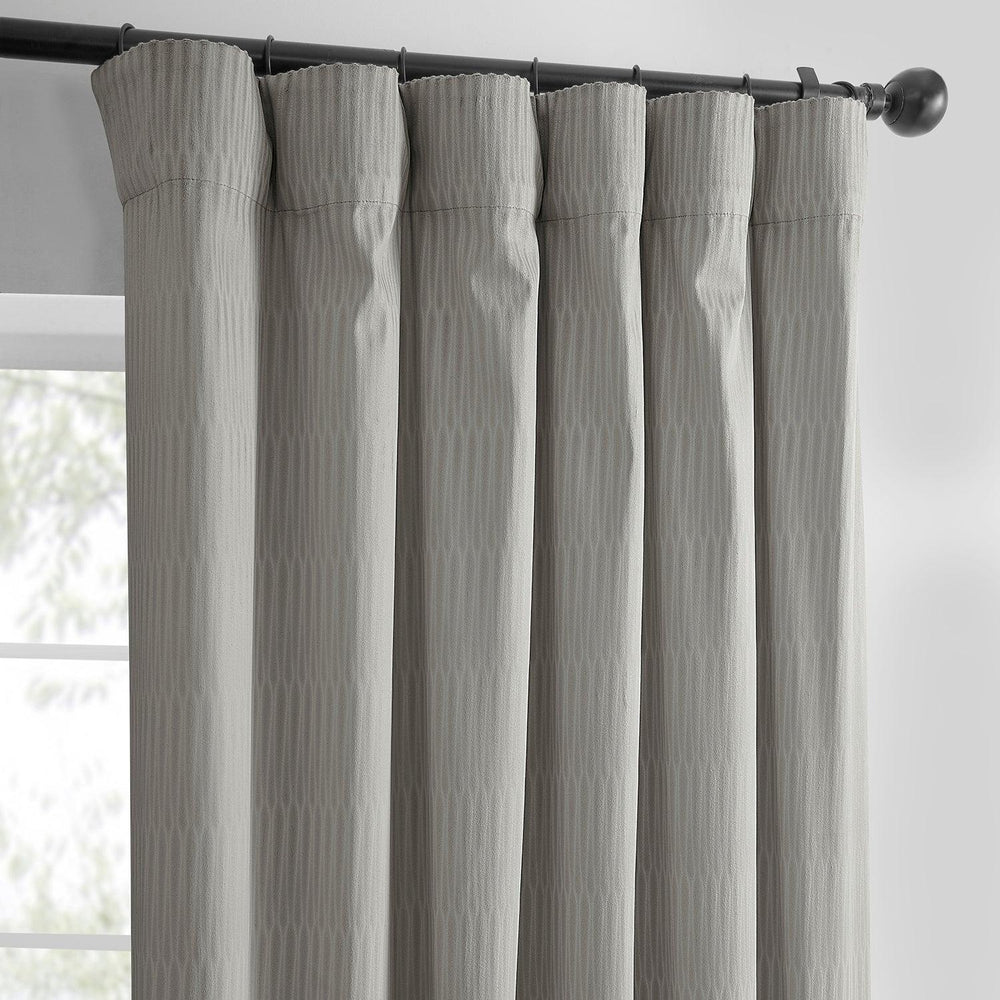 Pewter Lounge Embossed Velvet Curtain - HalfPriceDrapes.com