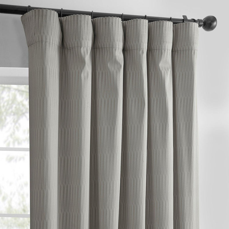 Pewter Lounge Embossed Velvet Curtain - HalfPriceDrapes.com