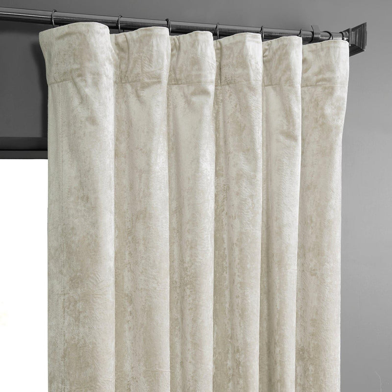 Champagne Lush Crush Velvet Curtain - HalfPriceDrapes.com