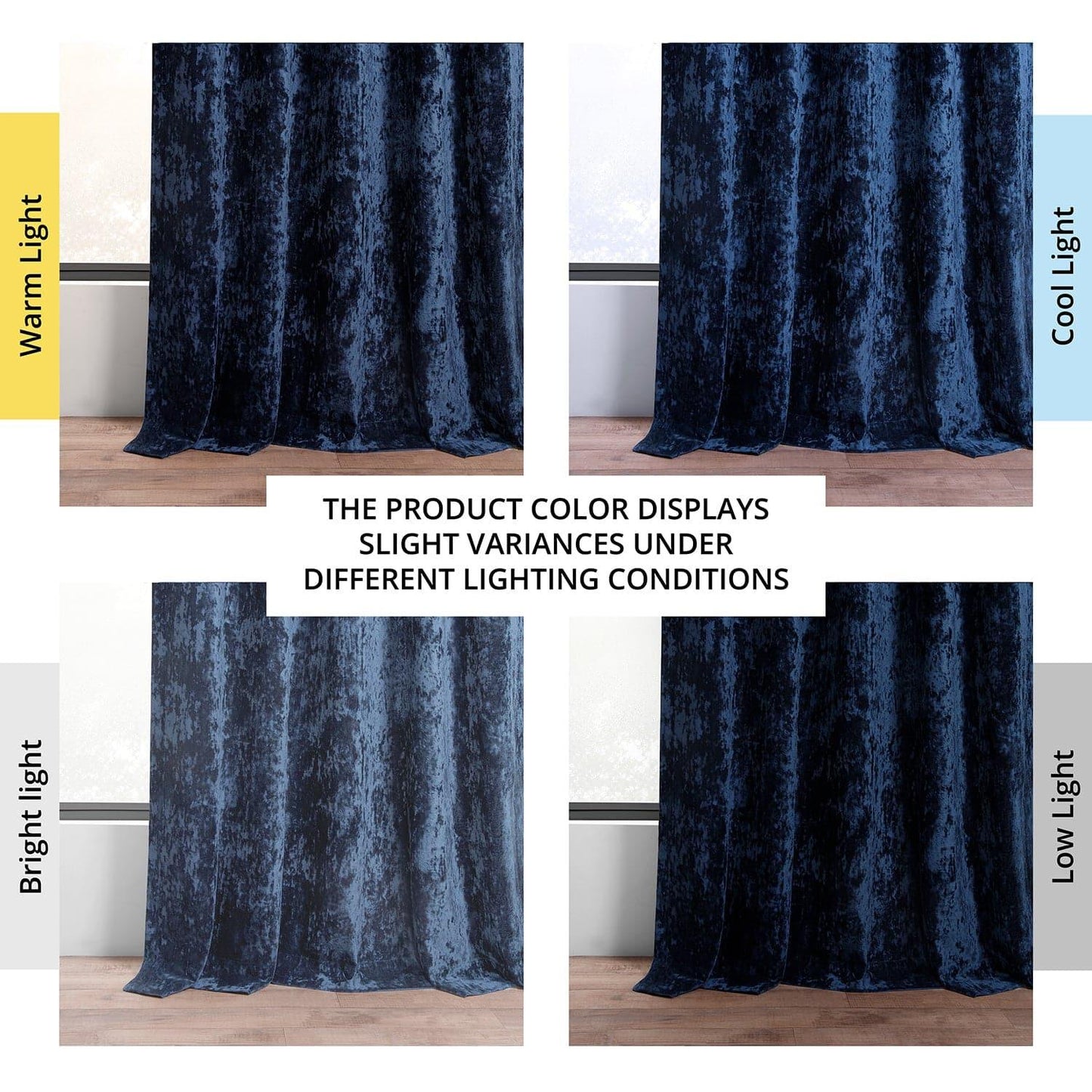 Sapphire Blue Lush Crush Velvet Curtain - HalfPriceDrapes.com