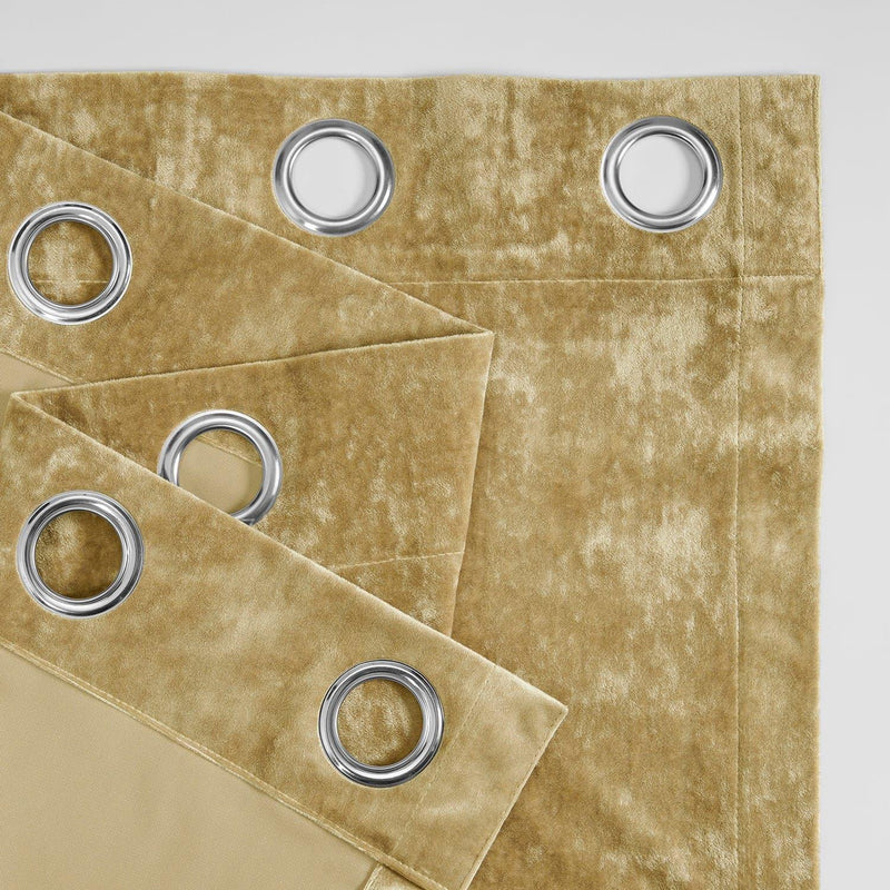 Gold Grommet Lush Crush Velvet Curtain - HalfPriceDrapes.com