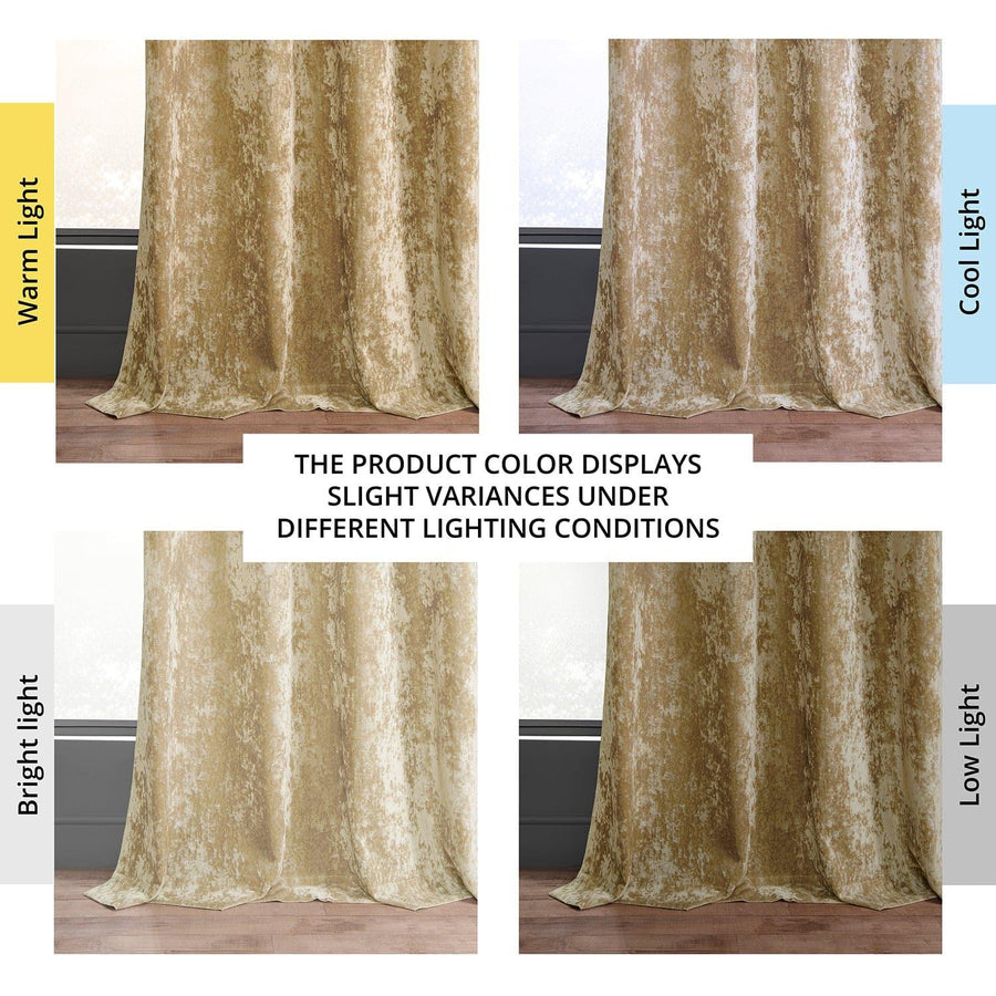 Gold Grommet Lush Crush Velvet Curtain - HalfPriceDrapes.com