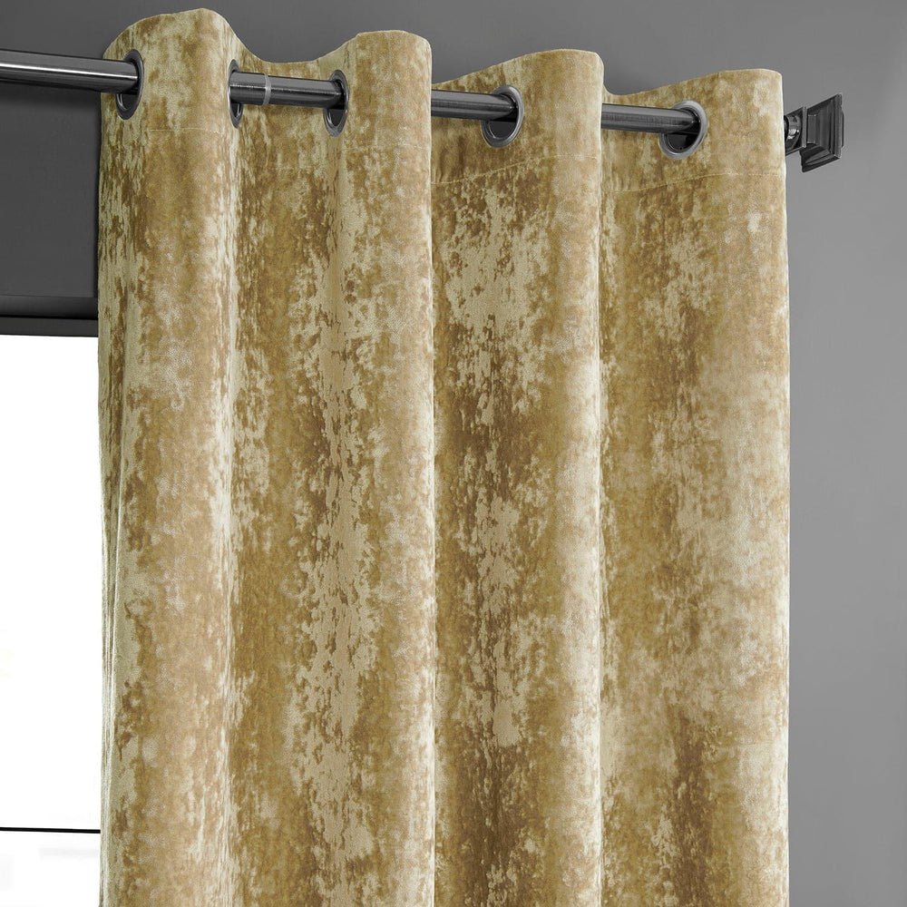 Gold Grommet Lush Crush Velvet Curtain - HalfPriceDrapes.com