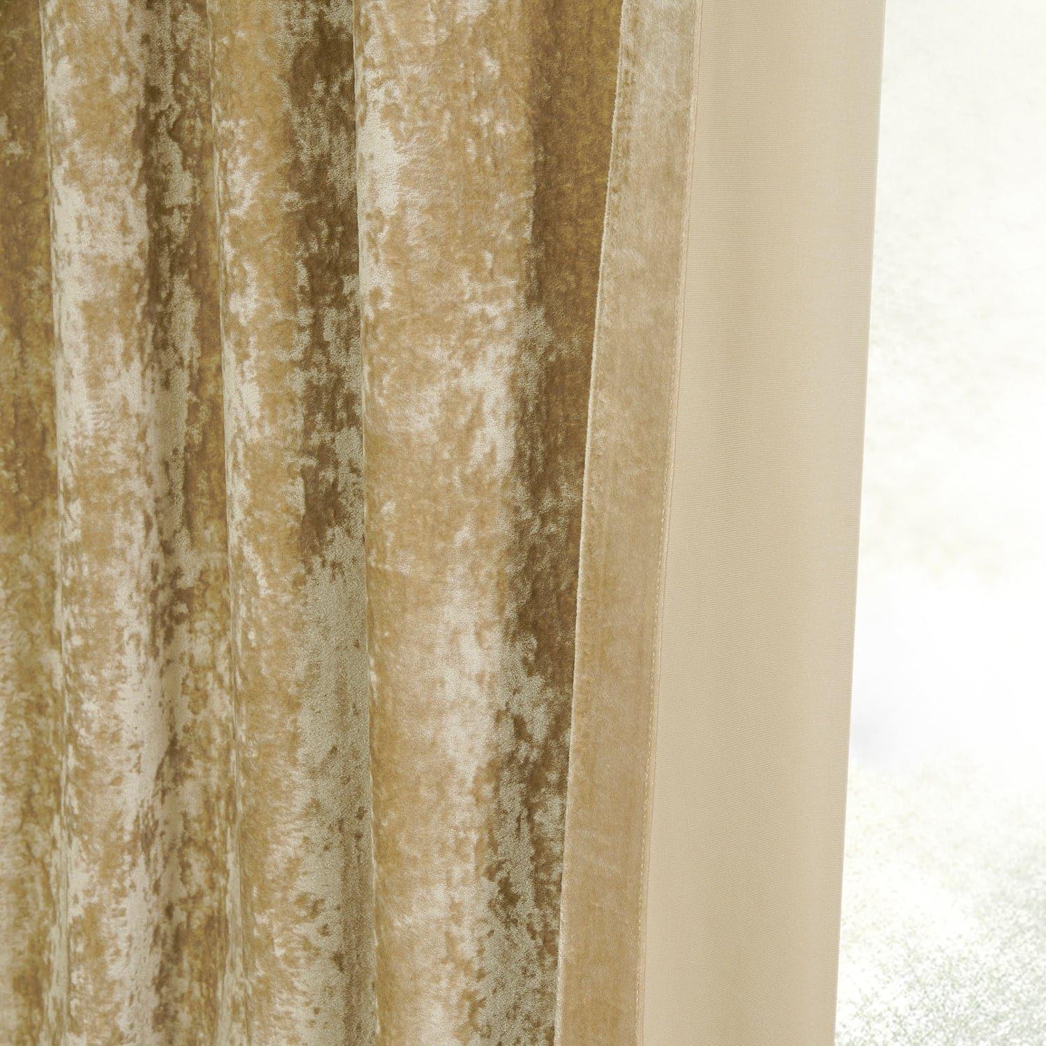 Gold Grommet Lush Crush Velvet Curtain - HalfPriceDrapes.com