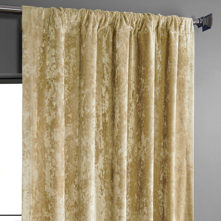 Gold Lush Crush Velvet Curtain - HalfPriceDrapes.com