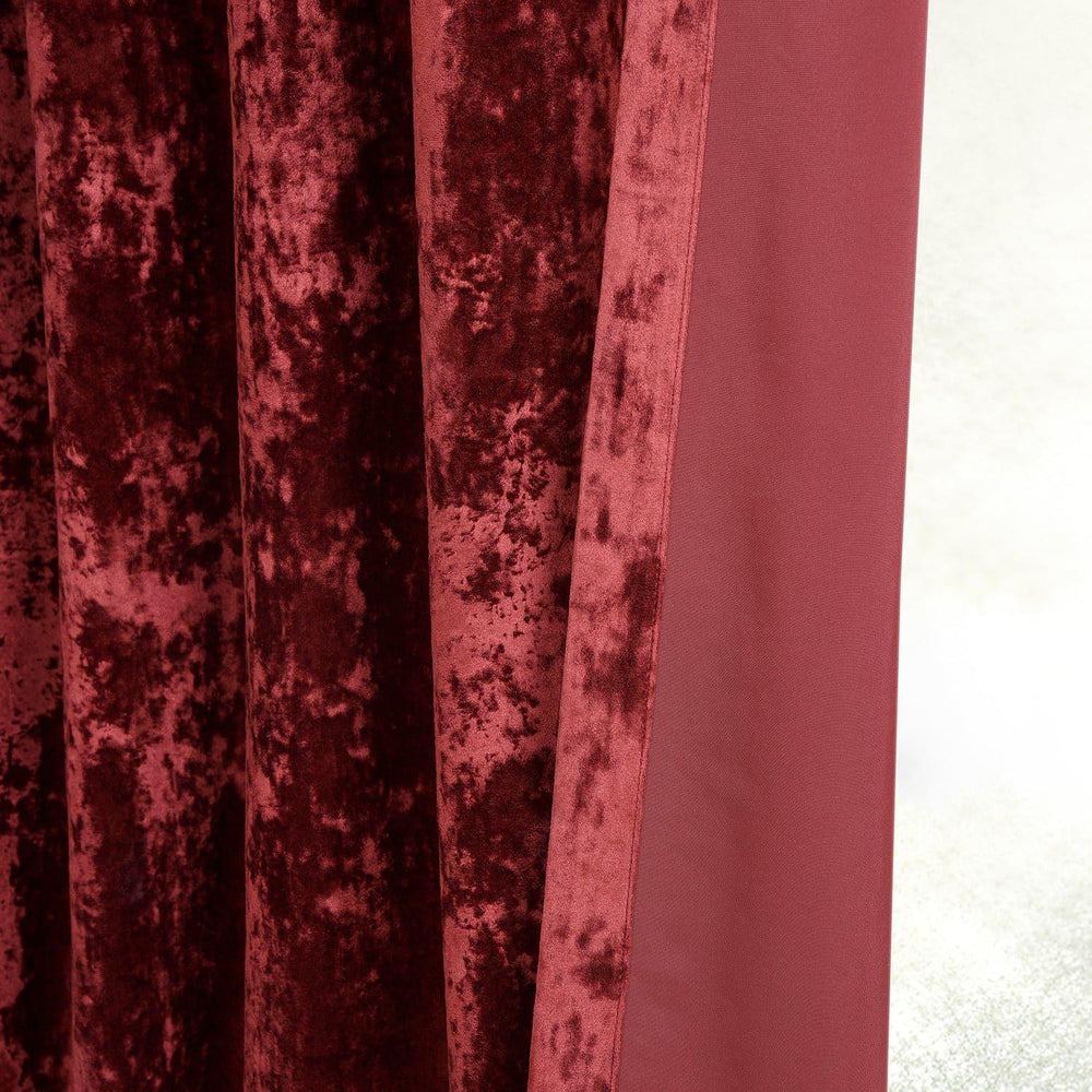 Ruby Red Grommet Lush Crush Velvet Curtain - HalfPriceDrapes.com