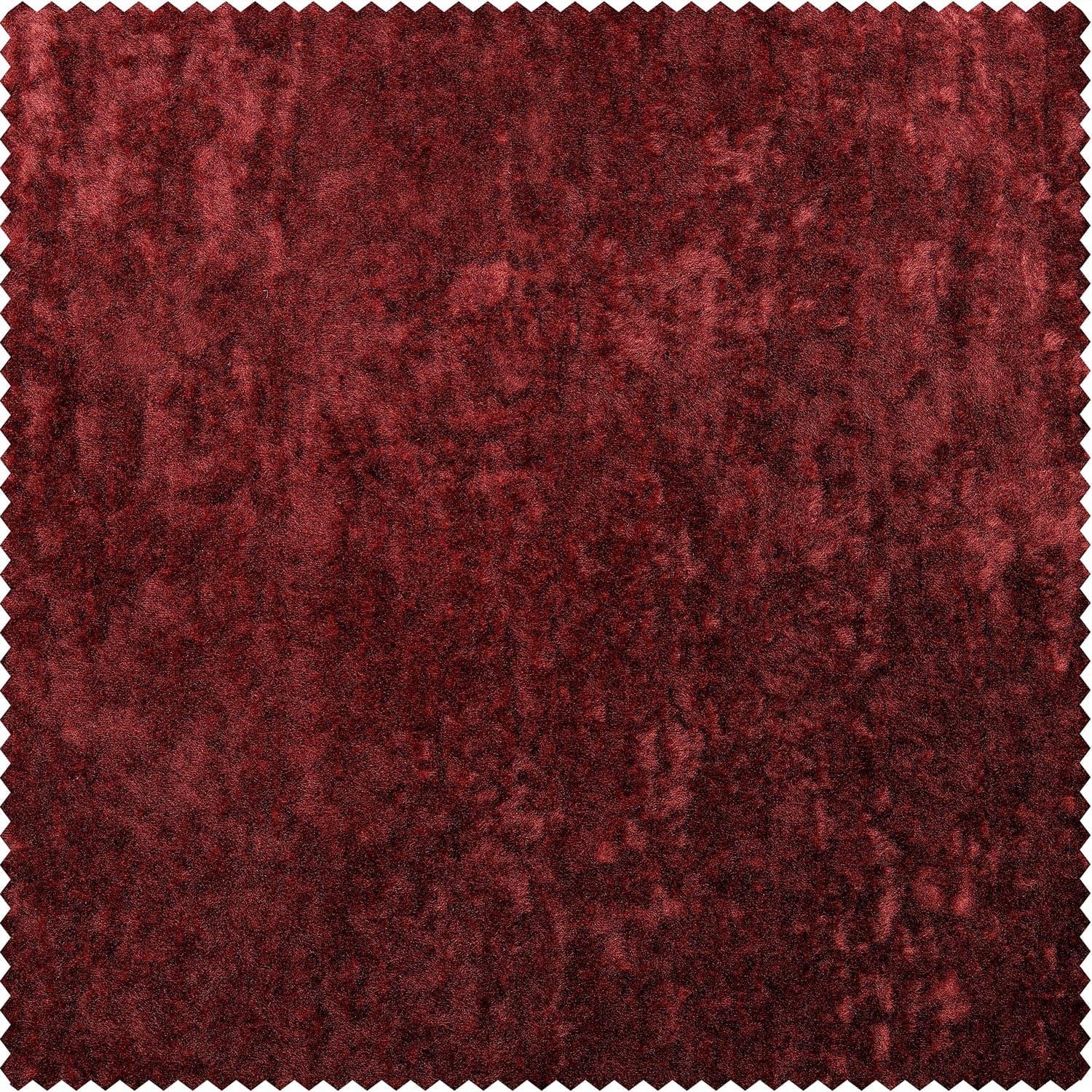 Ruby Red Lush Crush Velvet Room Darkening Curtain