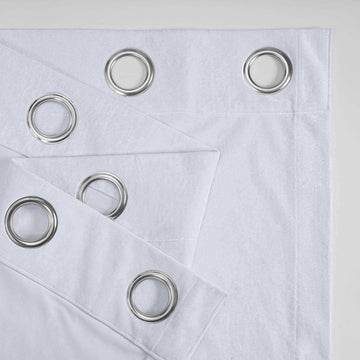 Pearl White Grommet Lush Crush Velvet Curtain - HalfPriceDrapes.com
