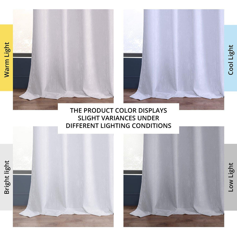 Pearl White Grommet Lush Crush Velvet Curtain - HalfPriceDrapes.com