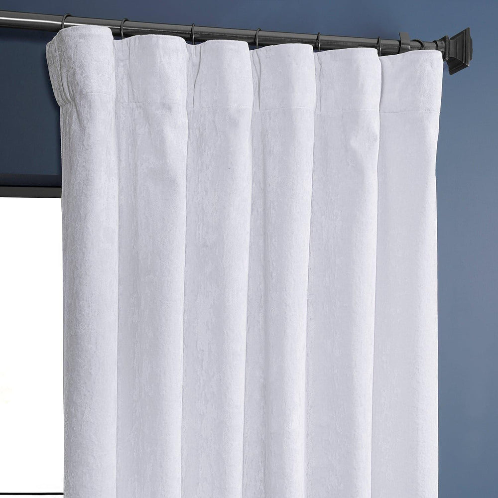 Pearl White Lush Crush Velvet Curtain - HalfPriceDrapes.com