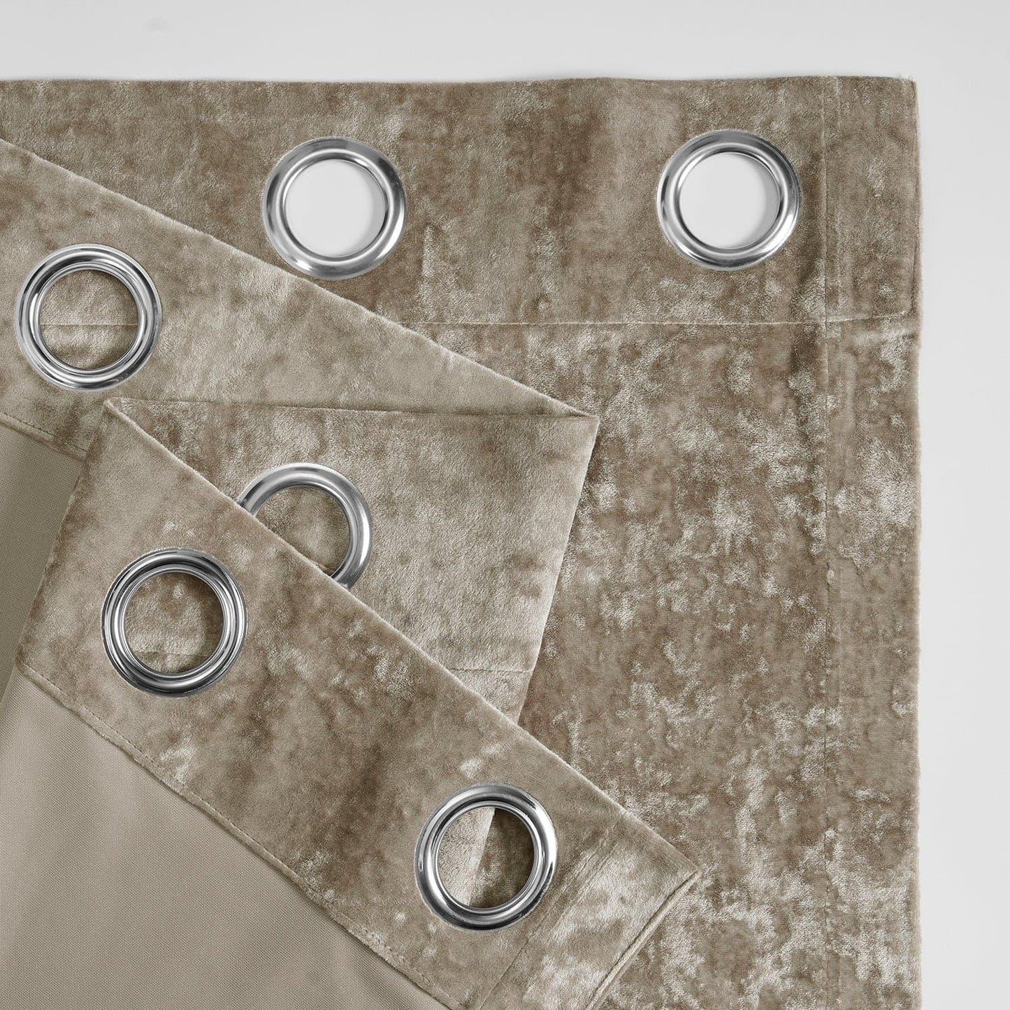 Taupe Grommet Lush Crush Velvet Curtain - HalfPriceDrapes.com