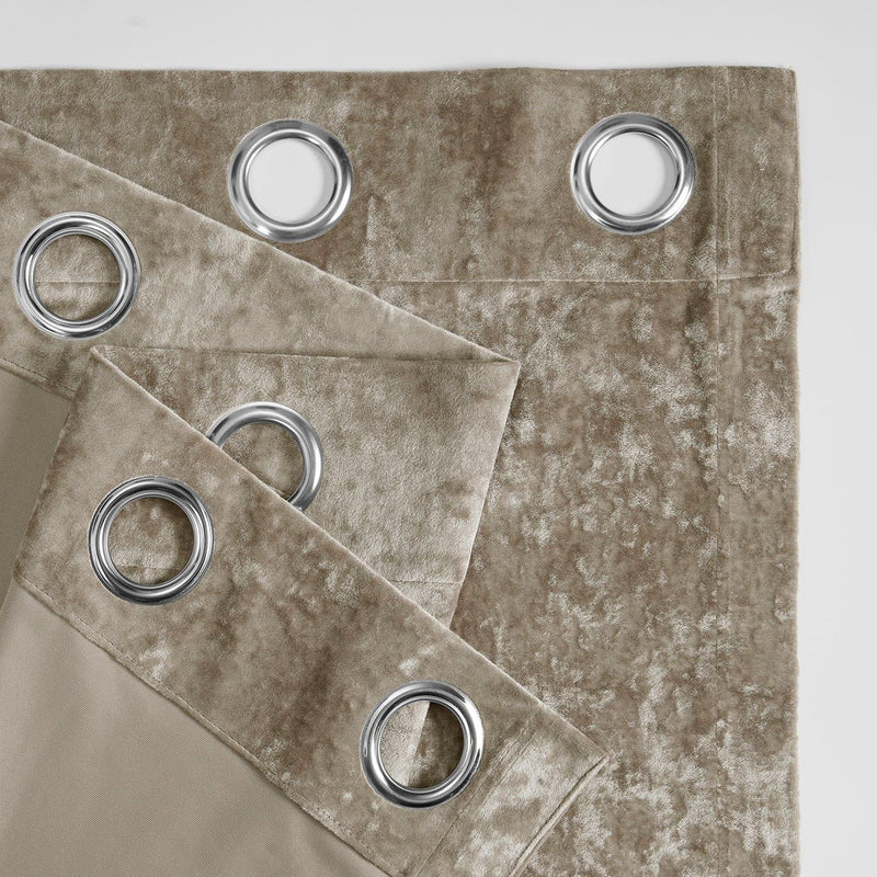 Taupe Grommet Lush Crush Velvet Curtain - HalfPriceDrapes.com