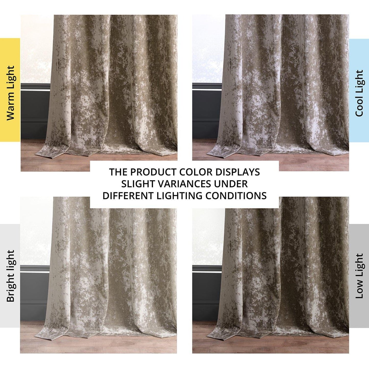 Taupe Grommet Lush Crush Velvet Curtain - HalfPriceDrapes.com