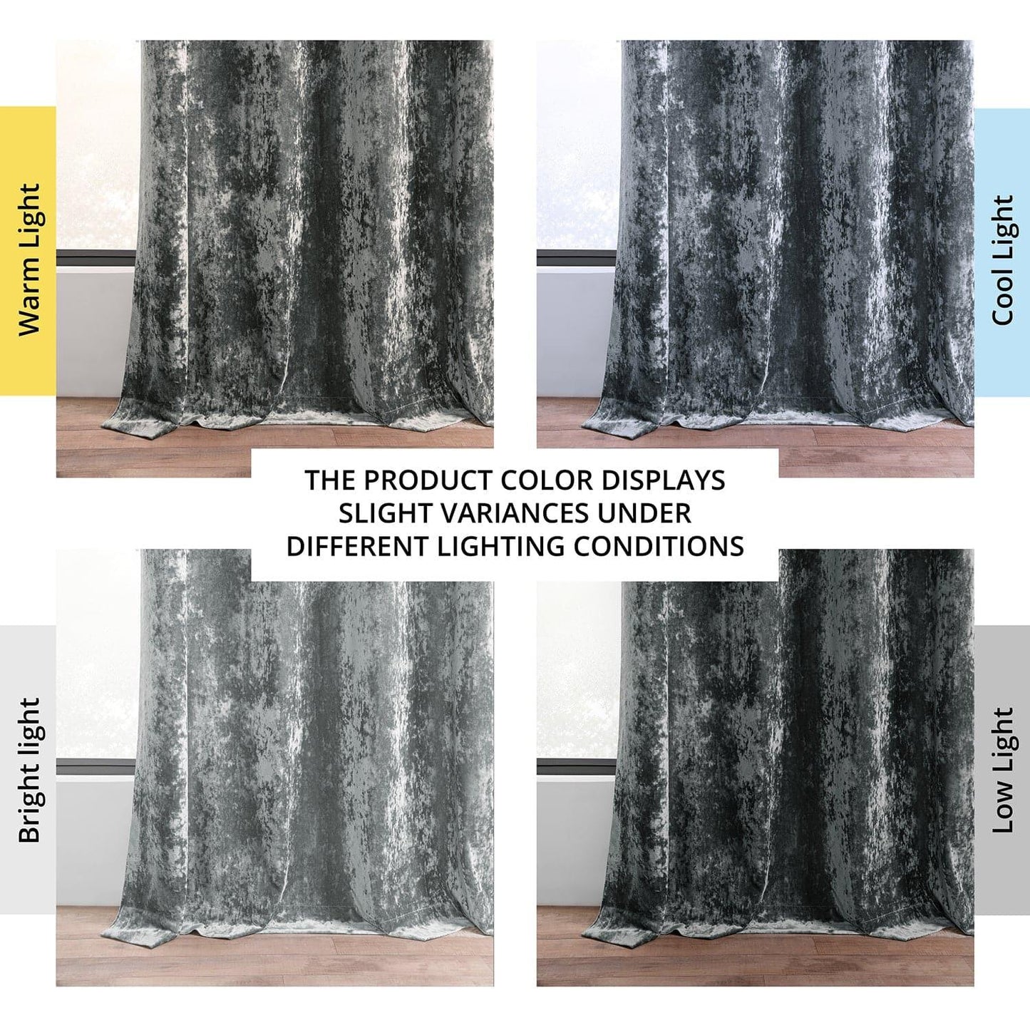 Stone Grey Grommet Lush Crush Velvet Curtain - HalfPriceDrapes.com