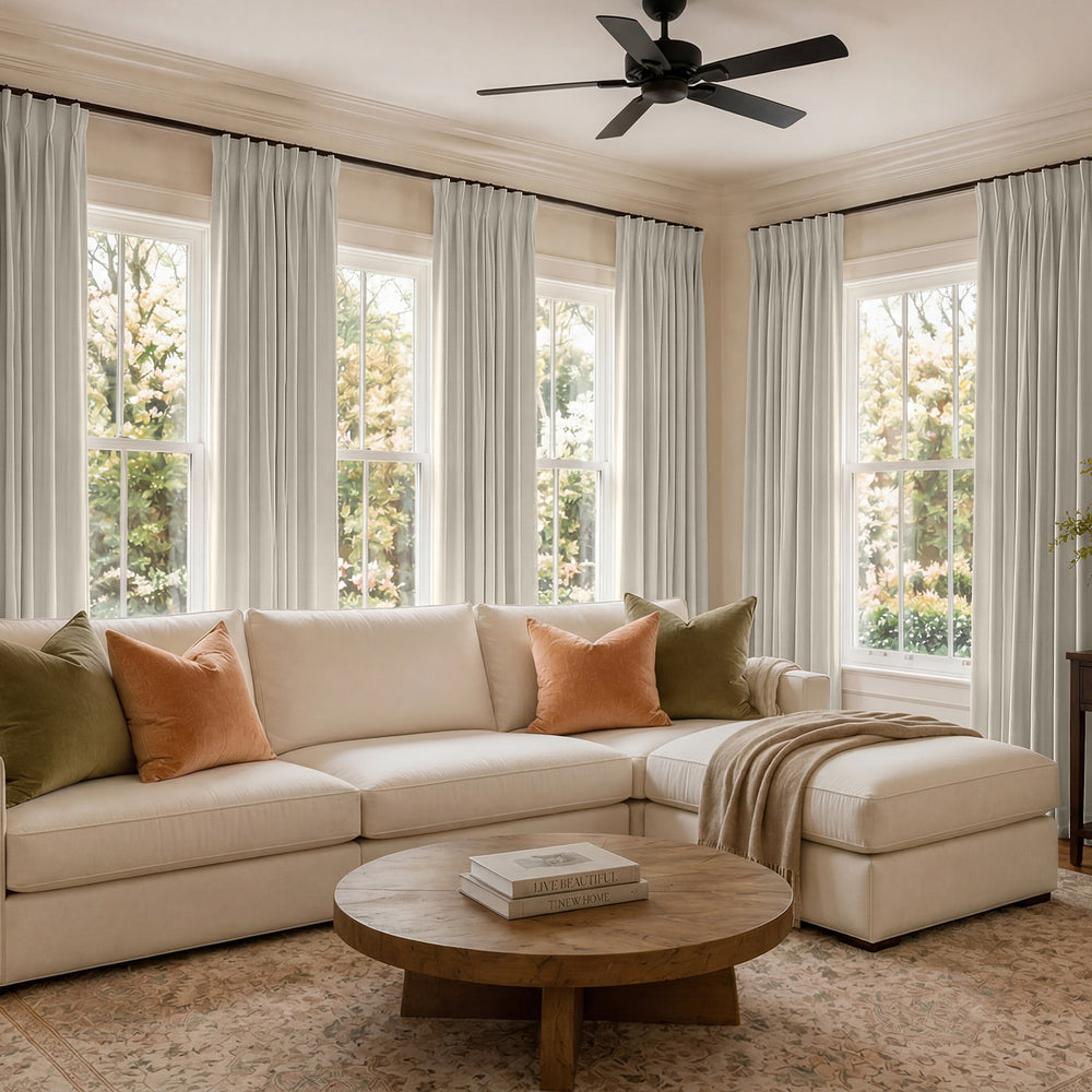 Off-White Simply Velvet Room Darkening Curtain Pair (2 Panels)