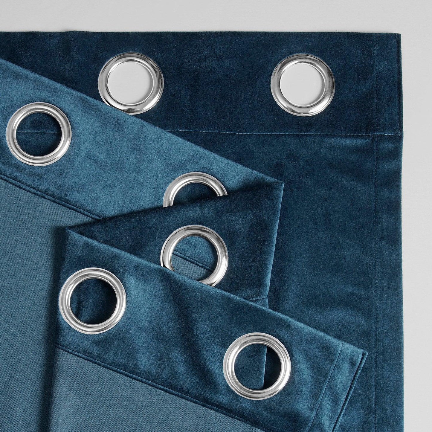 Dark Blue Grommet Simply Velvet Room Darkening Curtain Pair (2 Panels)