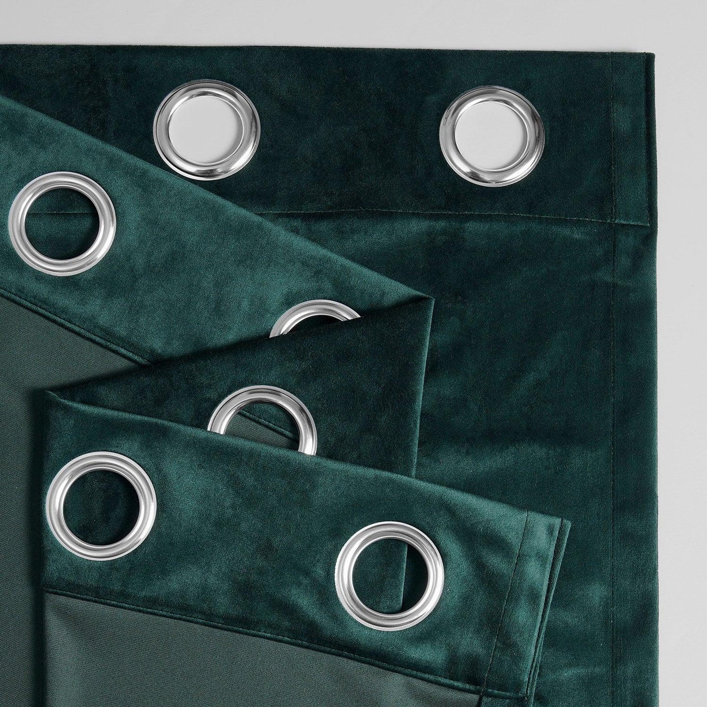 Deep Green Grommet Simply Velvet Room Darkening Curtain Pair (2 Panels)