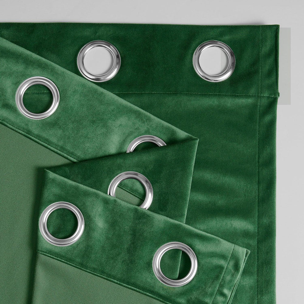Green Grommet Simply Velvet Room Darkening Curtain Pair (2 Panels)
